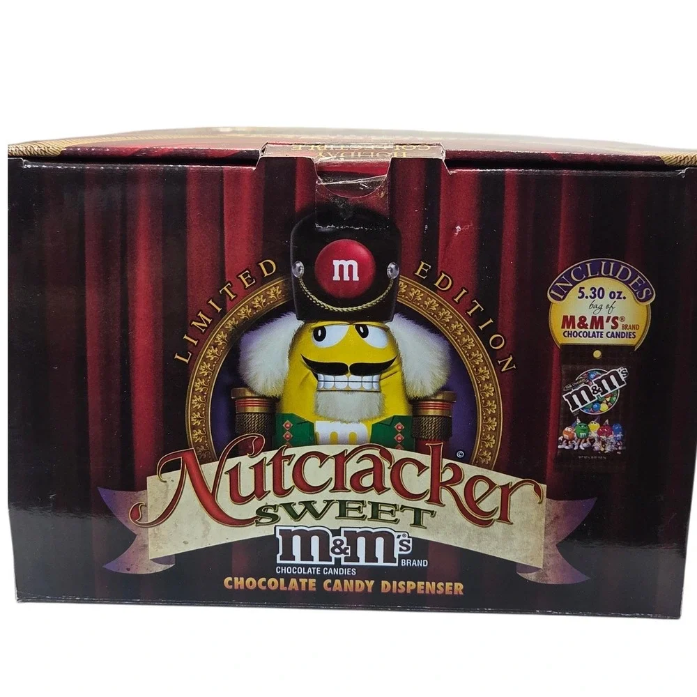M&M's Nutcracker Sweet Candy Dispenser Limited Edition Holiday Yellow Character